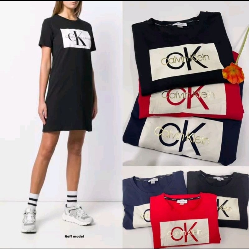 Branded Original Calvin Klein CK Dress Baju Terusan Red (Sisa Export)