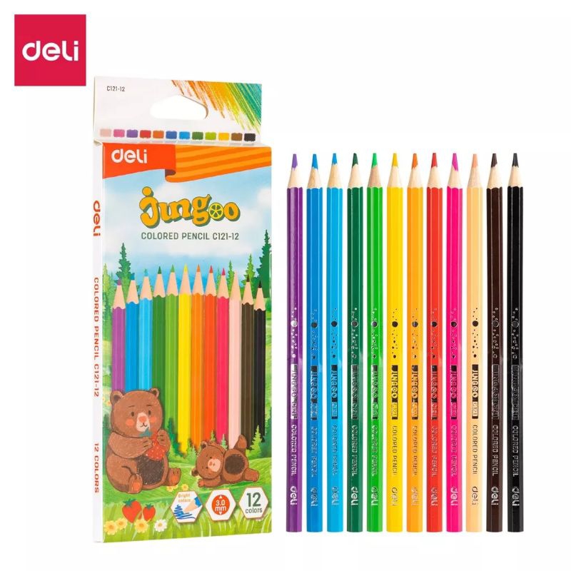 

Pensil Warna Deli 12 Colors / Jingoo Colored Pencil C121-12 / Pensil Warna Edisi Jingoo / Coloring Pencils/ Little Kim's Shop