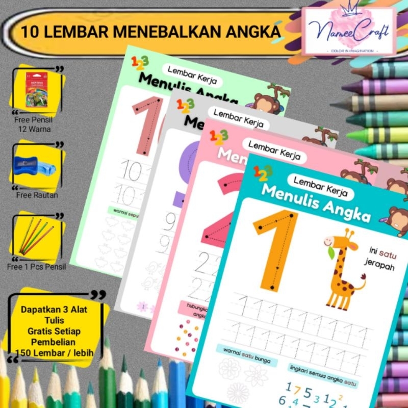 

[LMA6] Lembar Edukasi Belajar Menulis, Mengenal Angka dan Menulis || SERIES MENGENAL & MENULIS ANGKA 1-10