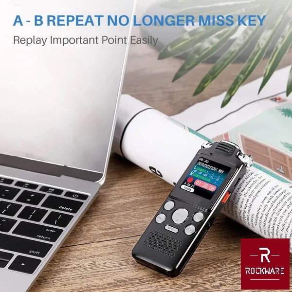 ROCKWARE RW-AVR09 - Digital Voice Recorder - Perekam Suara Digital 8GB