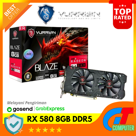 VURRION BLAZE RADEON RX580 8GB RX 580 8G RX-580 8GB AMD RADEON