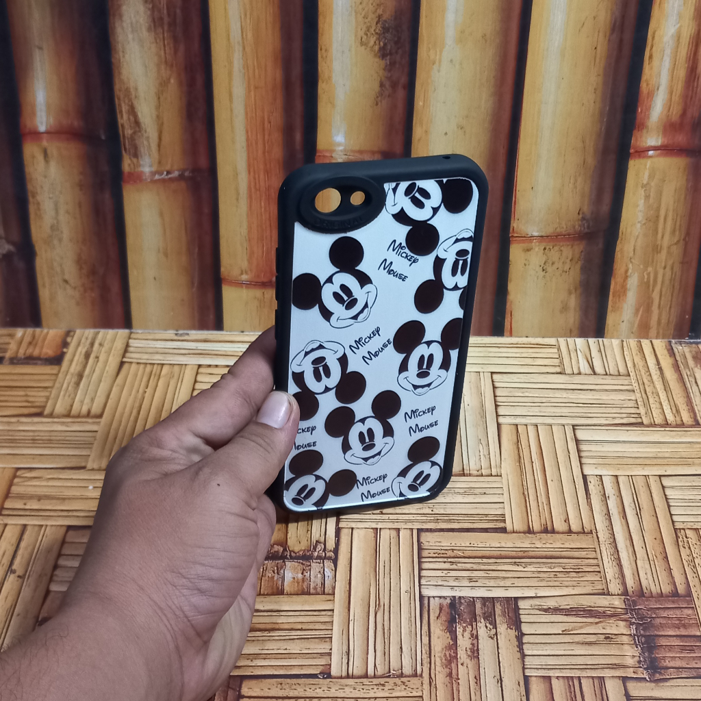 Case vivo 1724 1731 Softcase Oval Black Karakter Mickey Mouse Vivo Y71 Y71i