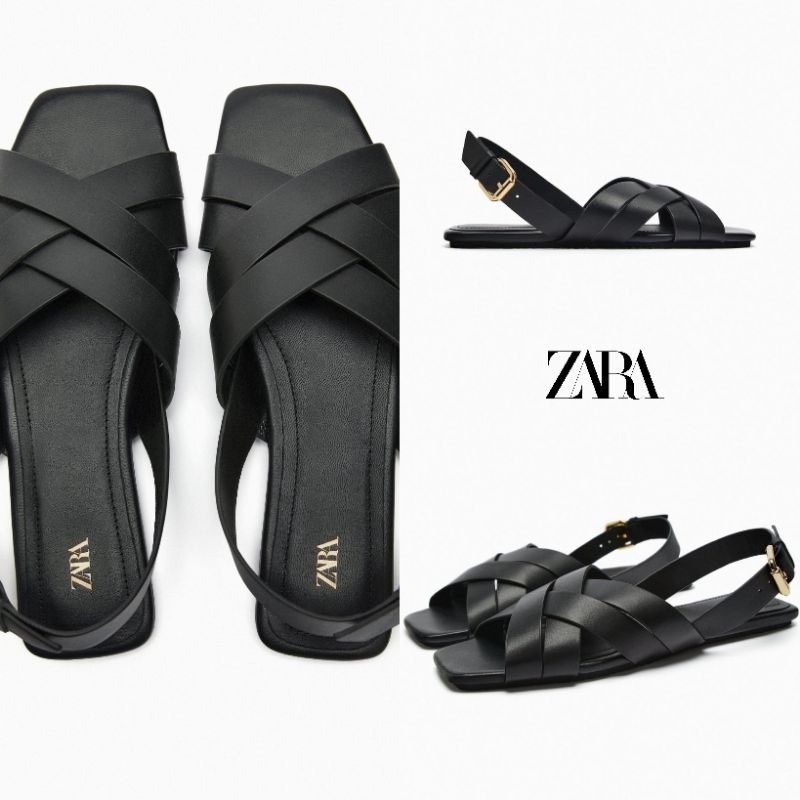 ZARA Strappy Leather Sandals | Jastip ZARA