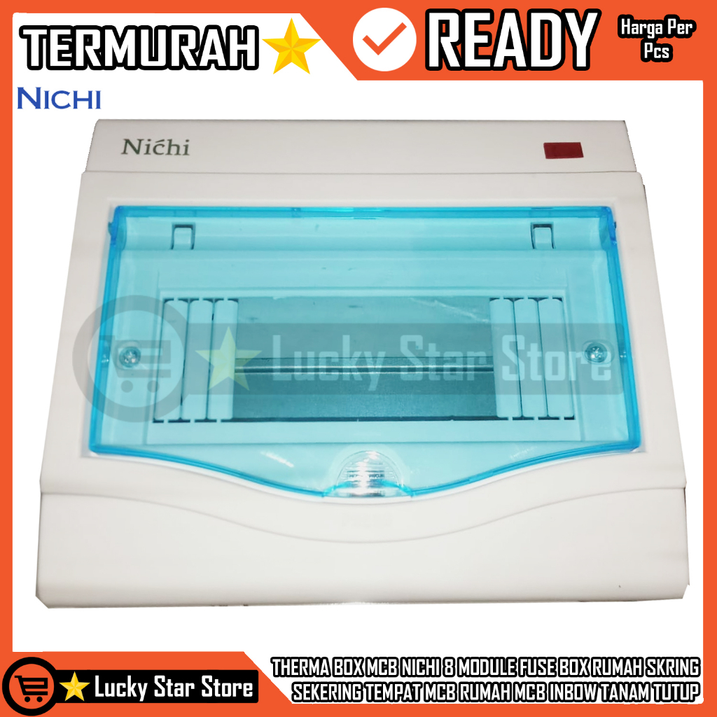 THERMA BOX MCB 5-8 WAYS NICHI 8 MODULE FUSE BOX RUMAH SKRING SEKERING NICHI  TEMPAT MCB RUMAH MCB IN