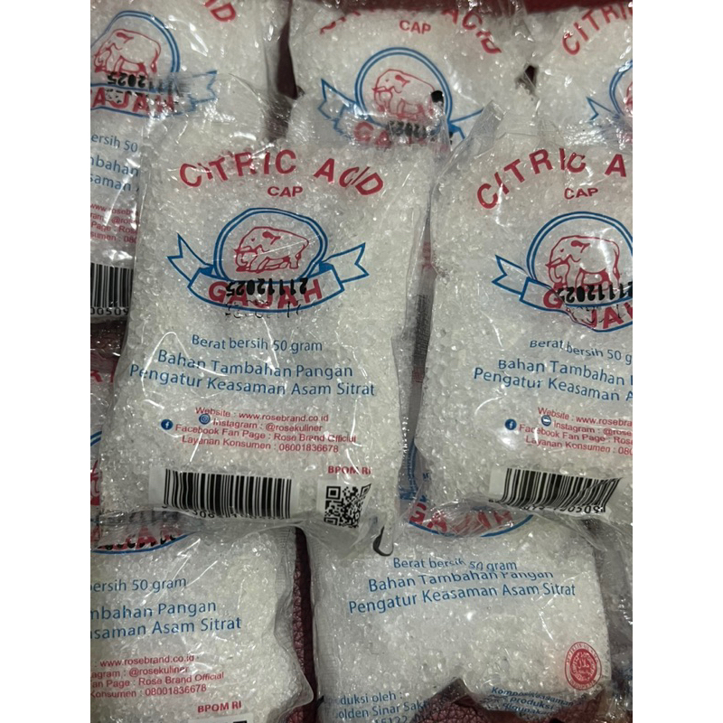 Citrun / Citric Acid Cap Gajah 50 Gr