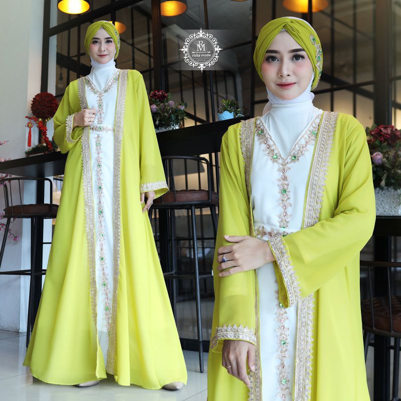 NEW COLLECTION//KAFTAN LALUNA INNER+OUTHER//FREE INNER+TURBAN+IKAT PINGGANG//SERAGAMAN KELUARAGA//BAJU PESTA LAMARAN//BAJU WISUDA//BAJU LEBARAN//BAJU KONDANGAN//KAFTAN INDONESIA//KAFTAN TERBARU//BY RISKA MODE