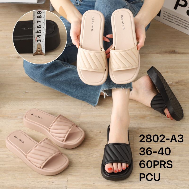 Sandal Selop Jelly Shoes Wanita Silang Polos 2802