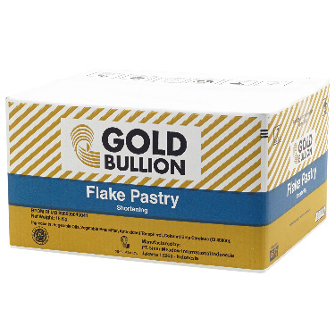 

GOLD BULLION FLAKE PASTRY 15KG, MENTEGA KHUSUS PASTRY, ROTI DLL