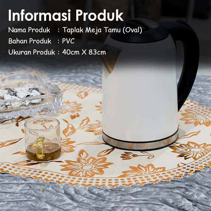Luxuryparty D2-T - Taplak Meja Tamu Anti Air / Taplak Meja Tamu / Taplak Meja Murah