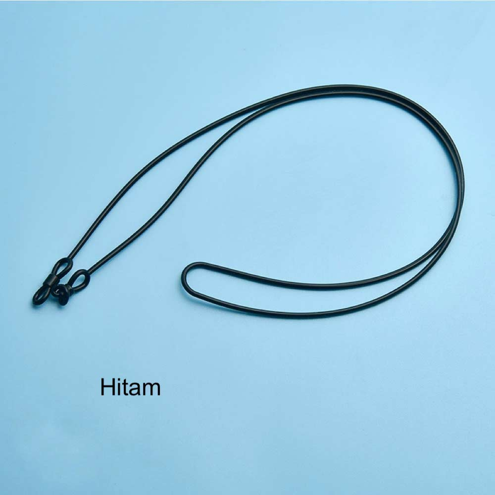 Tali Strap [ Hitam ] Earhook Kacamata Pria dan Wanita - Penahan Anti Jatuh - Rubber TL8239