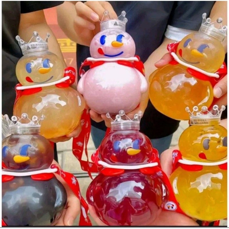 Botol MixueTumbler Mixue Snow King water bottle 700 ml + tali BISA COD INSTAN