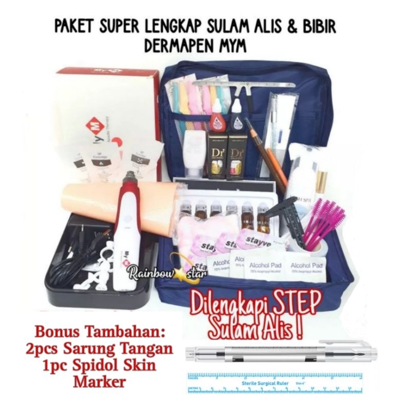 Paket Lengkap Sulam Alis &amp; Bibir Dermapen MYM