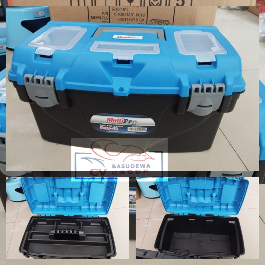MULTIPRO TOOL BOX PLASTIK S-30 18 INCH / TOOLBOX 18" / TOOL BOX