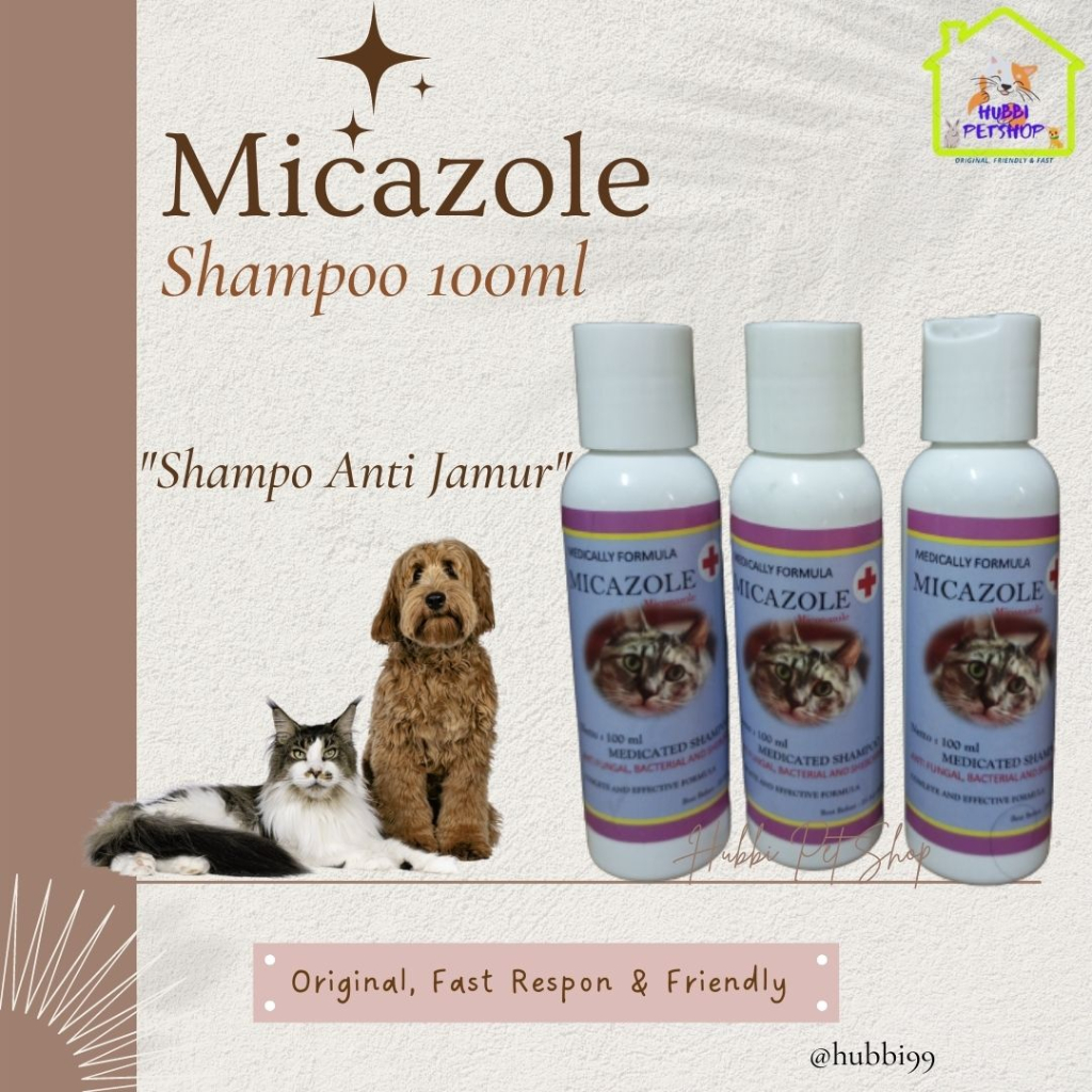 shampo anti jamur kucing 100ml / shampoo anti jamur MICONAZOLE / Shmapo Miconazole
