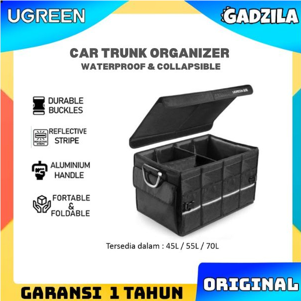 UGREEN Multifunctional Trunk Car Storage Box Kotak Tempat Penyimpanan Organizer Tas Bagasi Mobil LP256