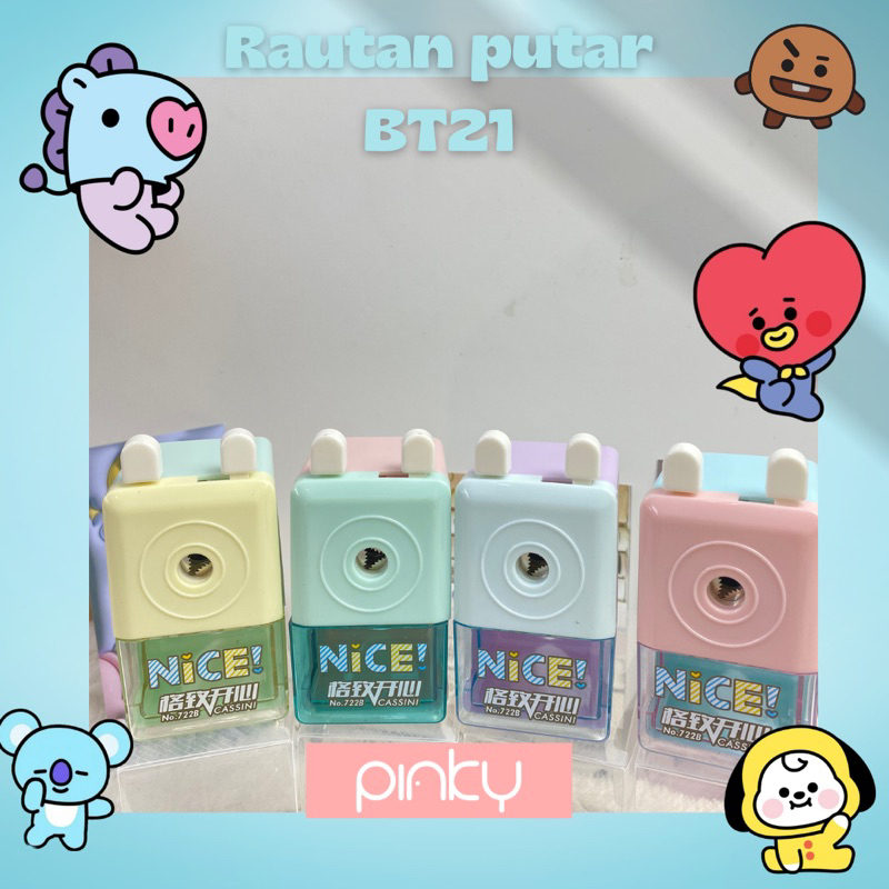 

Serutan Pensil BTS / Rautan Meja Putar / Rautan Putar / BT21