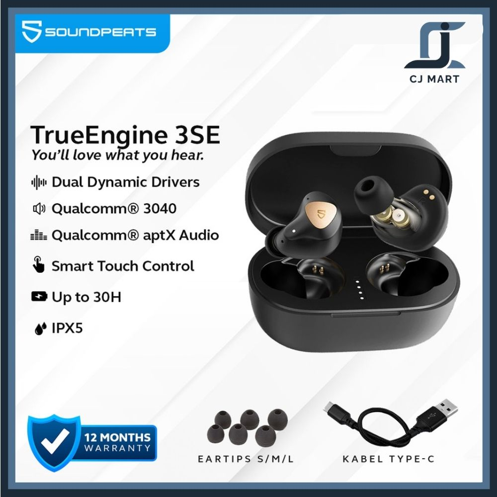 SoundPEATS Trueengine 3SE TWS Headset Bluetooth aptX True Engine