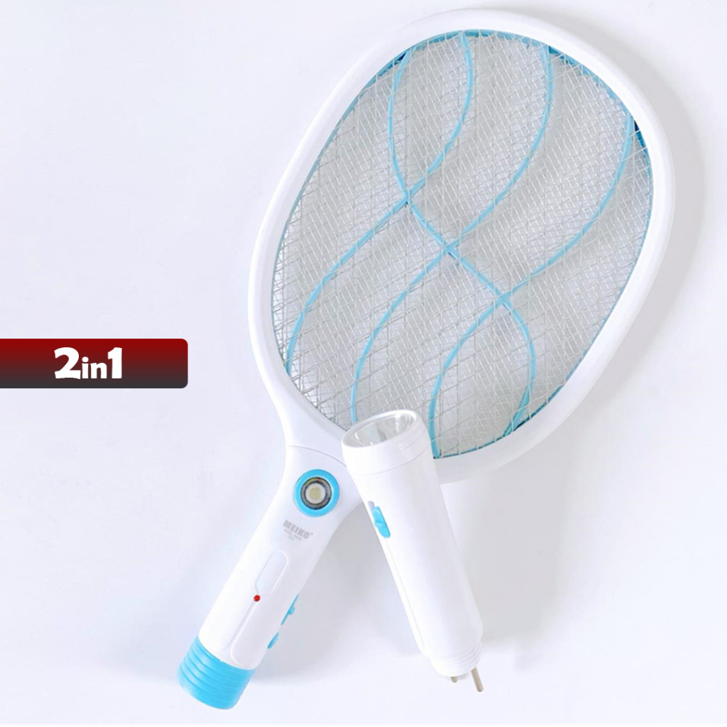 Raket Nyamuk Rechargerable LED / Raket Nyamuk 2in1 - Yosinogawa