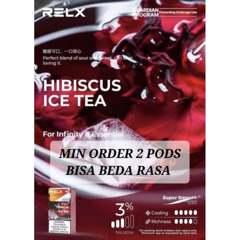 Relx Infinity Essential Pods Pro 1 Pack Hibiscus Ice Tea