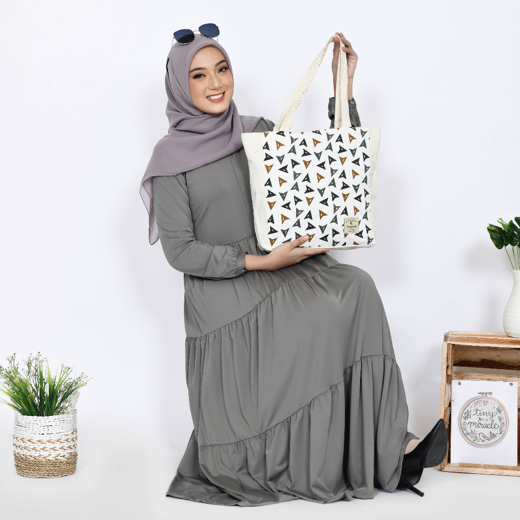 TOTE BAG BESAR / NUDIE BAG MOTIF POLOS BAHAN CANVAS SUEDING TEBAL LEMBUT MURAH BISA COD BISA CUSTOM