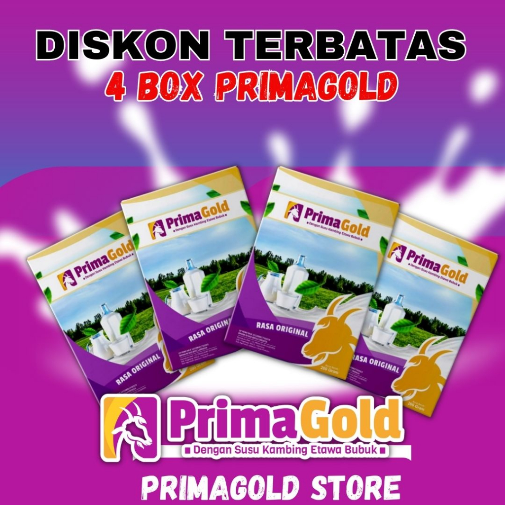 

4 BOX PRIMAGOLD SUSU ETAWA ORIGINAL PRIMA GOLD
