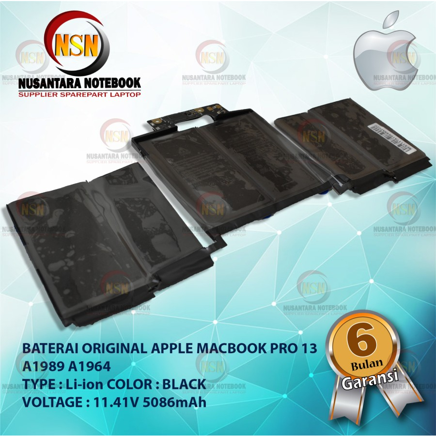 Baterai Apple OG Mac Pro 13 Inch A1989 A1964 11.41V 5086mAh