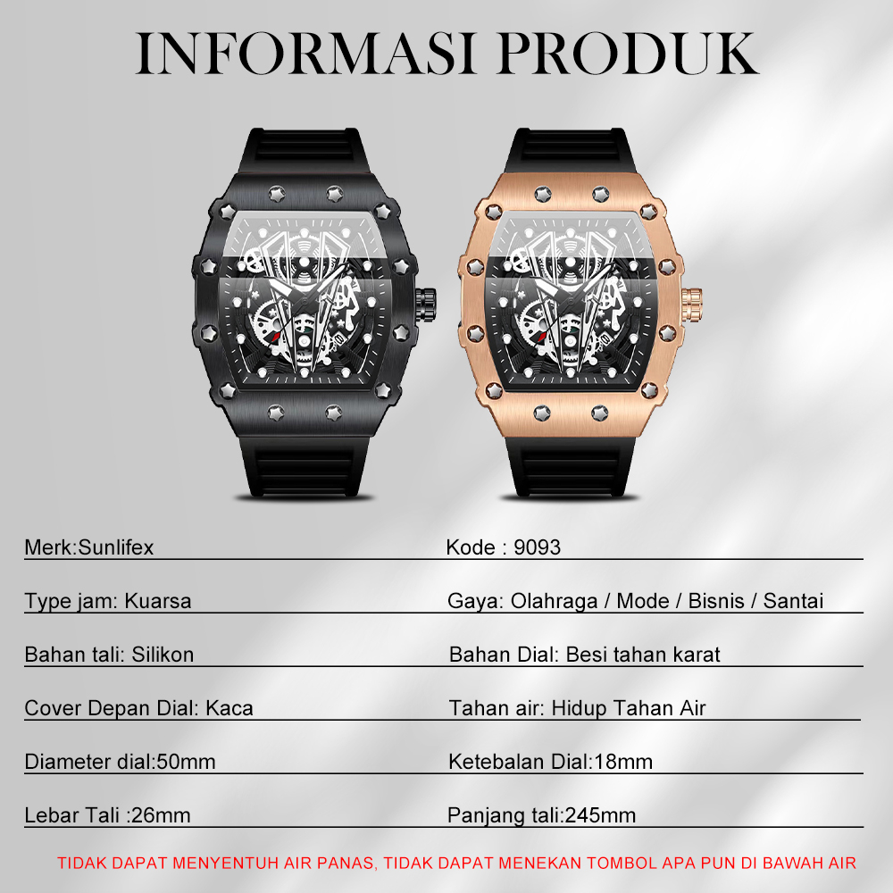 SUNLIFEX Jam Tangan Pria Original Anti Air Analog Keren Tahan Bisnis Kuarsa Asli New Arrivel Model Terbar