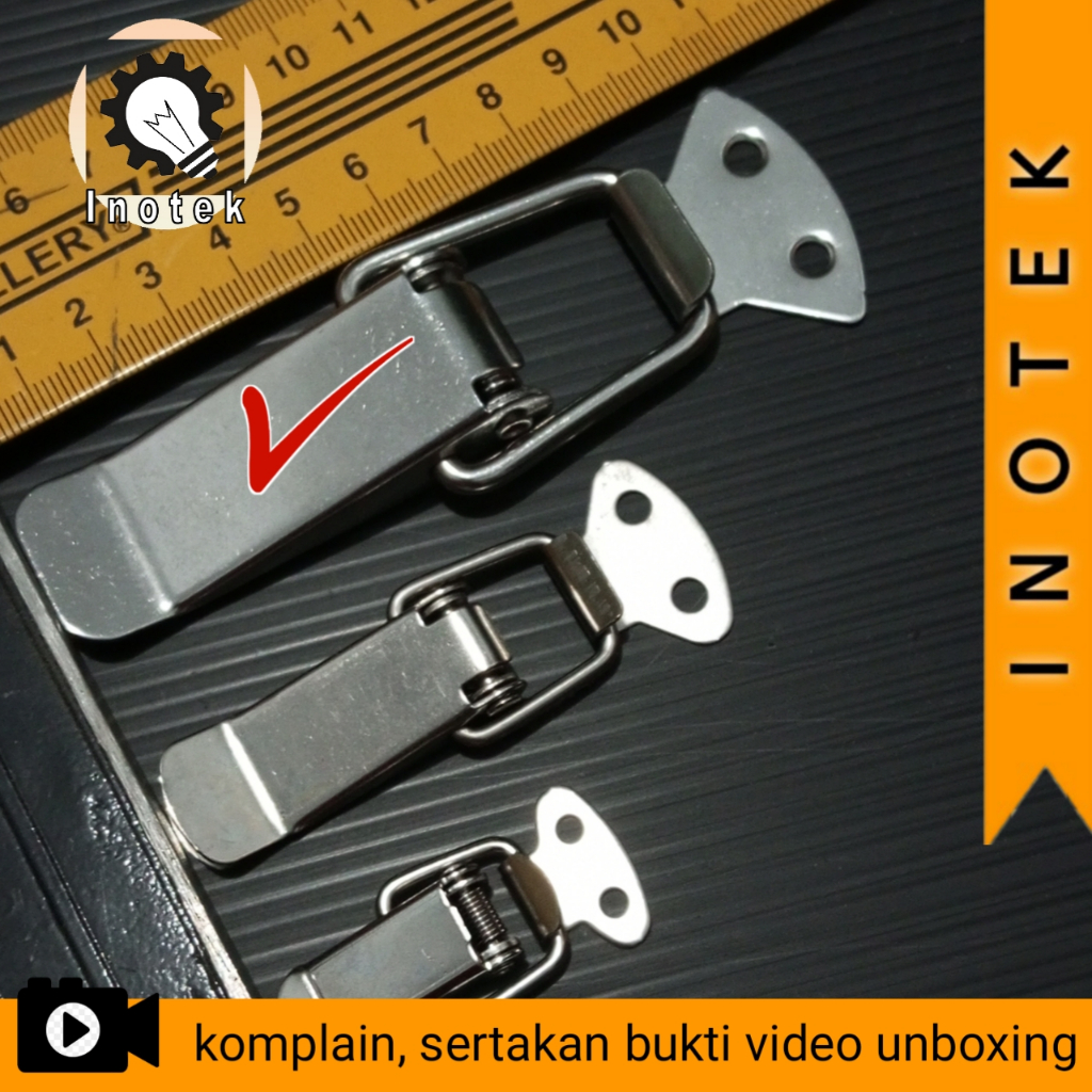 clamp Klem 11 x 4 cm pengunci koper kotak boks box Stainless steel 201 sedang besar toolbox toggle clamp ST 201