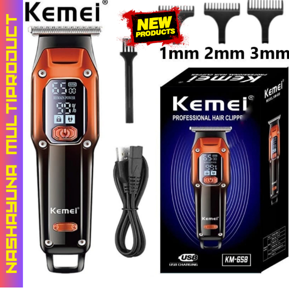 Kemei Km-658 - Electric Hair Clipper Trimmer Alat Pangkas Rambut Profesional