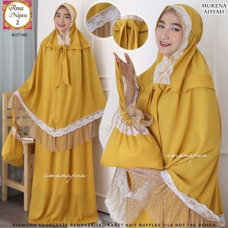 100% ORI Aisyah mukena jumbo dewasa by Ama Najwa 2 /