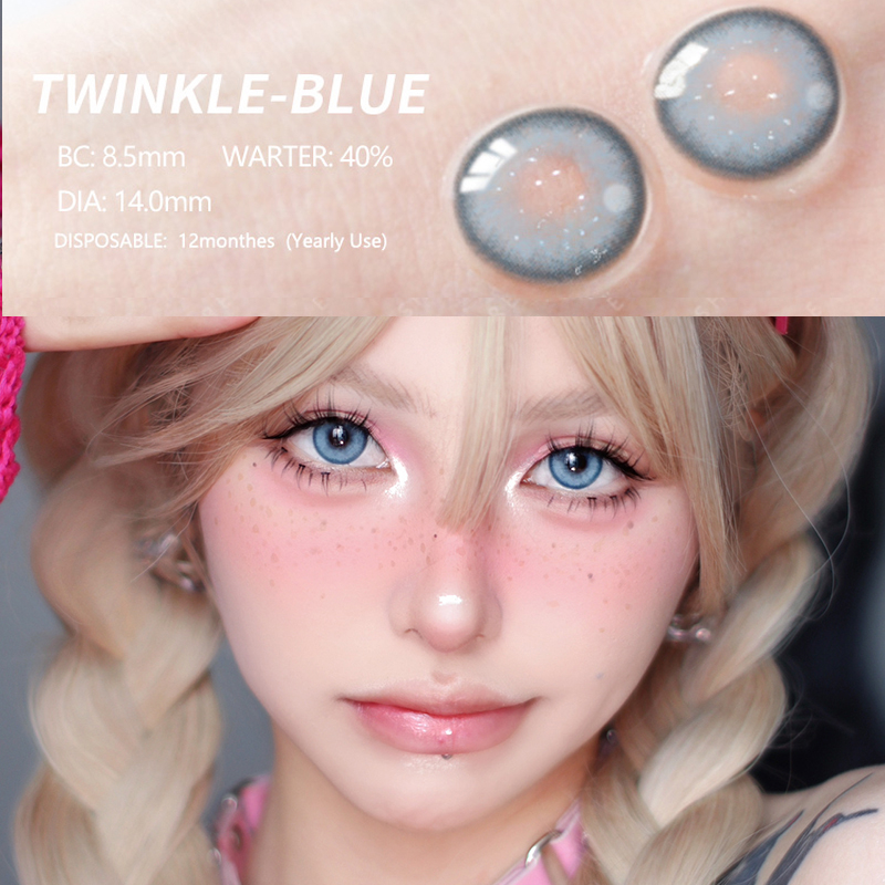 (COD)Sepasang lensa kontak berwarna diameter 14.5MM softlens soflen soflen mata soflen hitam soflen grey soplen murah -fashion style warna mata korea harian color new DIAMOND BROWN