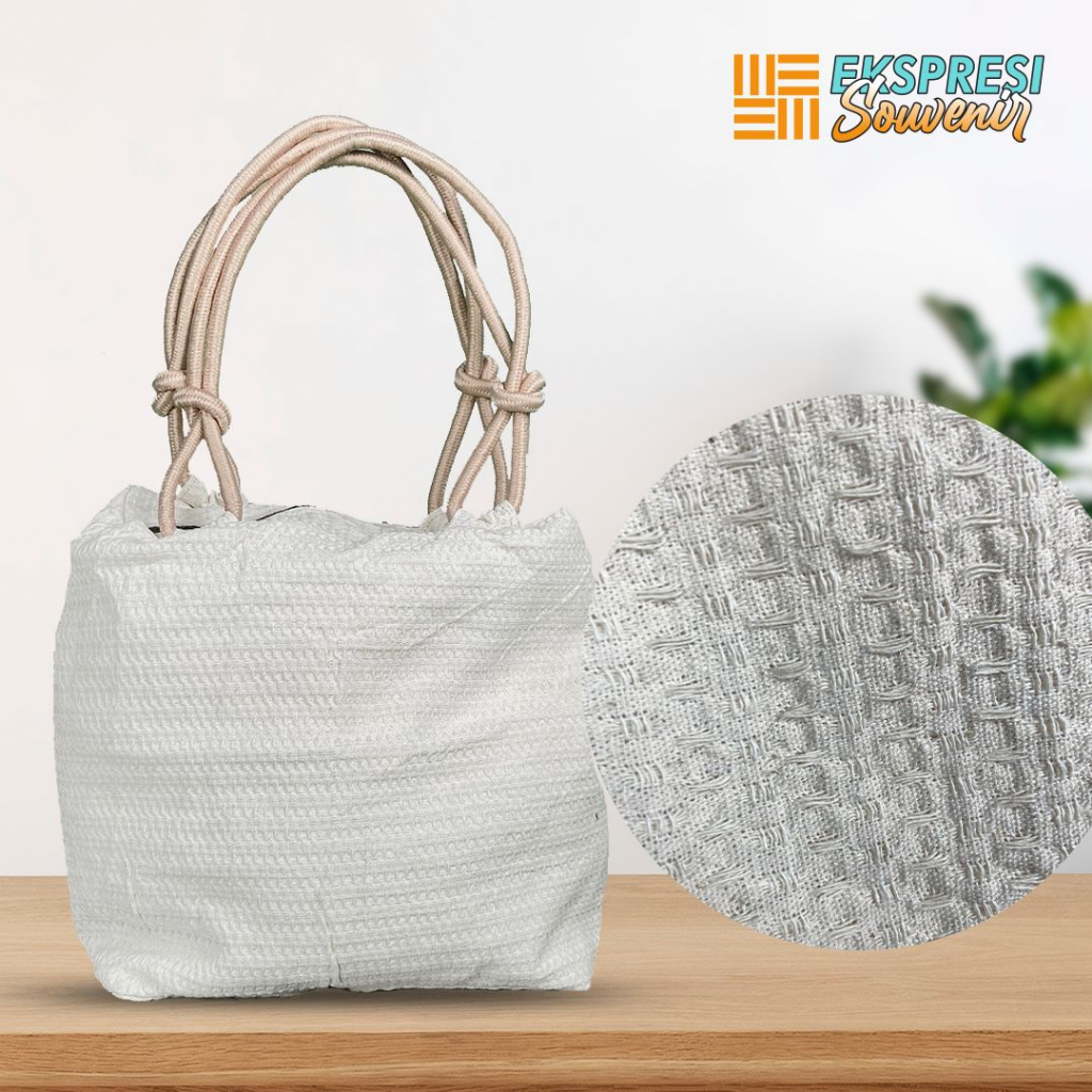 Tas Wanita Totebag Kanvas Polos Tali Sumbu Tas Serbaguna Travel Bag Souvenir