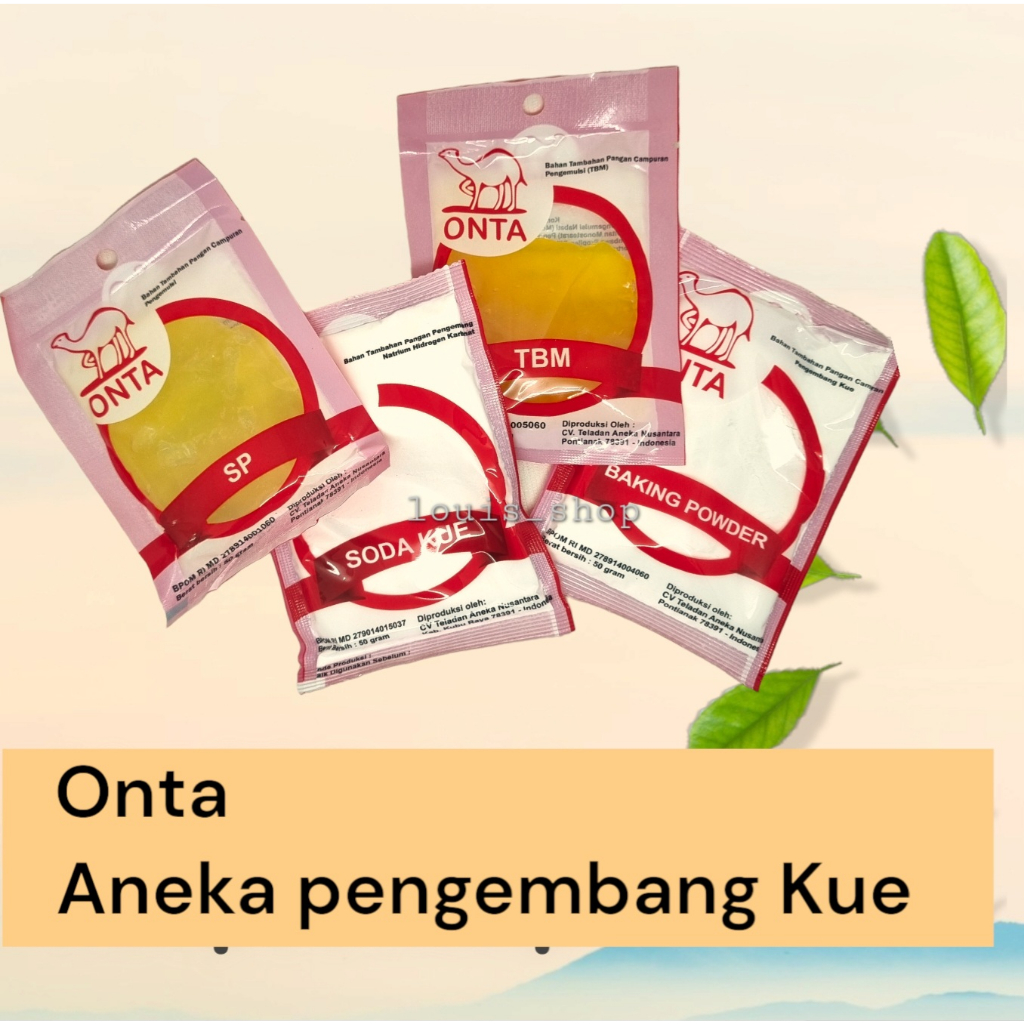 

Onta Pengembang Kue SP TBM Soda Kue Baking Powder 50gr