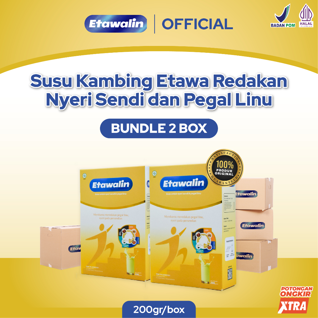 Etawalin Susu Etawa Nyeri Sendi dan Asam Urat Paket 2 Box
