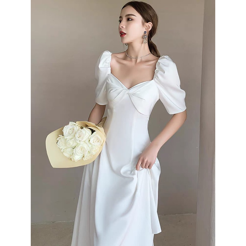 White Dress Sexy Elegan M503