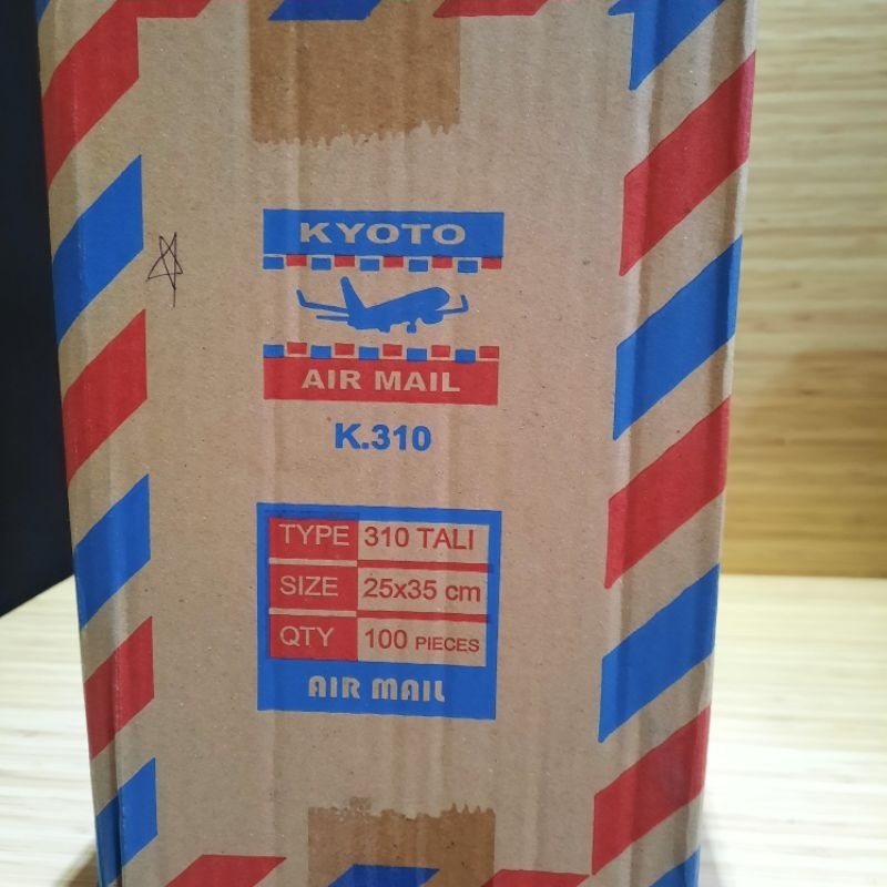 

Amplop tali coklat airmail kyoto 1dus isi 100 lembar