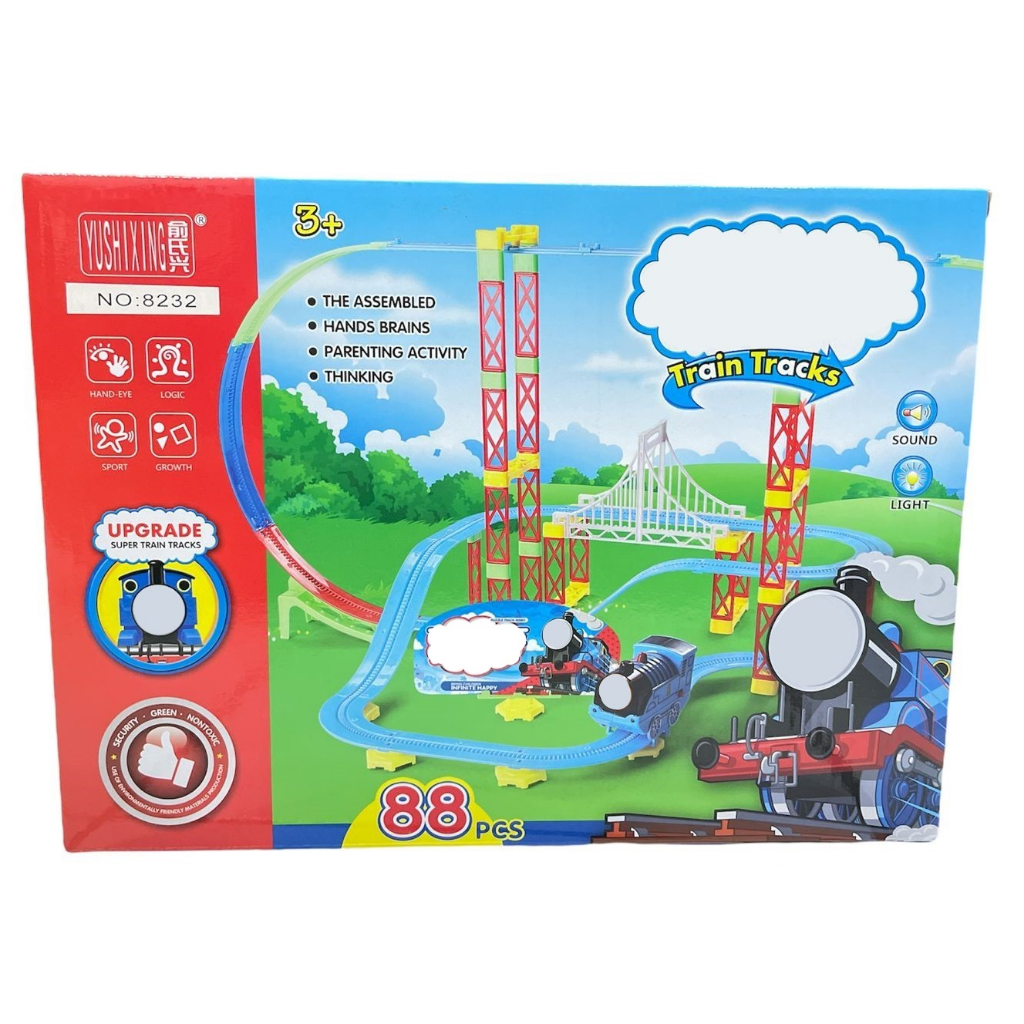 Mainan Kereta Api TRAIN &amp; THO MAS ISI 88PCS Train Tracks Roller Coaster