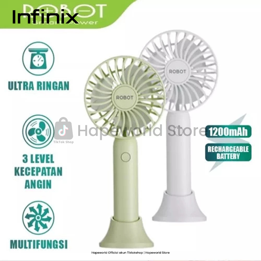 MINI FAN ROBOT PORTABLE RT-BF19 RTBF19 - White