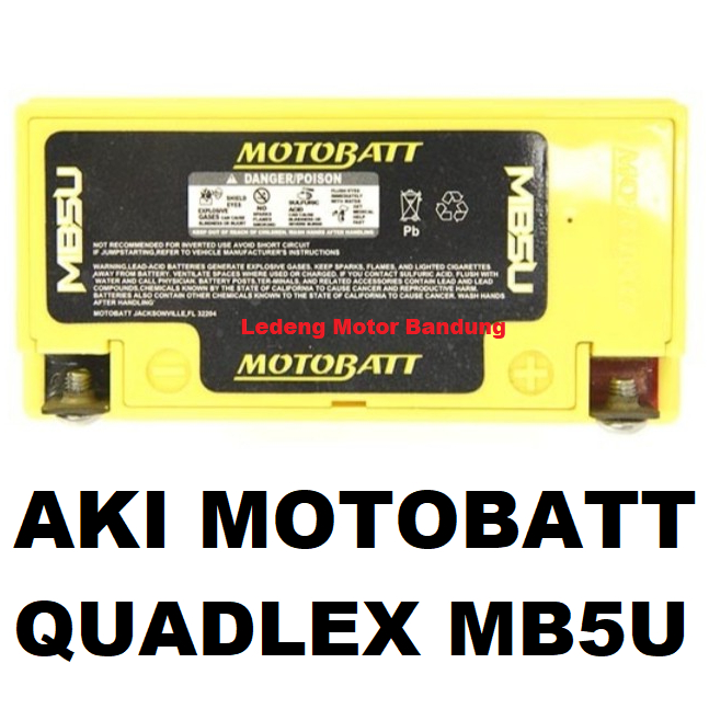 Accu Motobatt Quadlex MB5U 90CCA 7Ah Aki Supra Mio Jupiter MX Vega