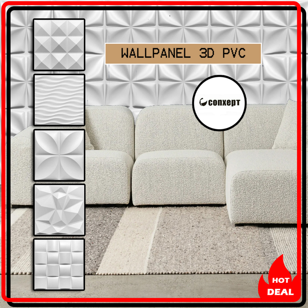 CX Wall Panel 3D PVC Wallpaper Dinding Wall Dekorasi 30cmx30cm Dan 50cmx50cm