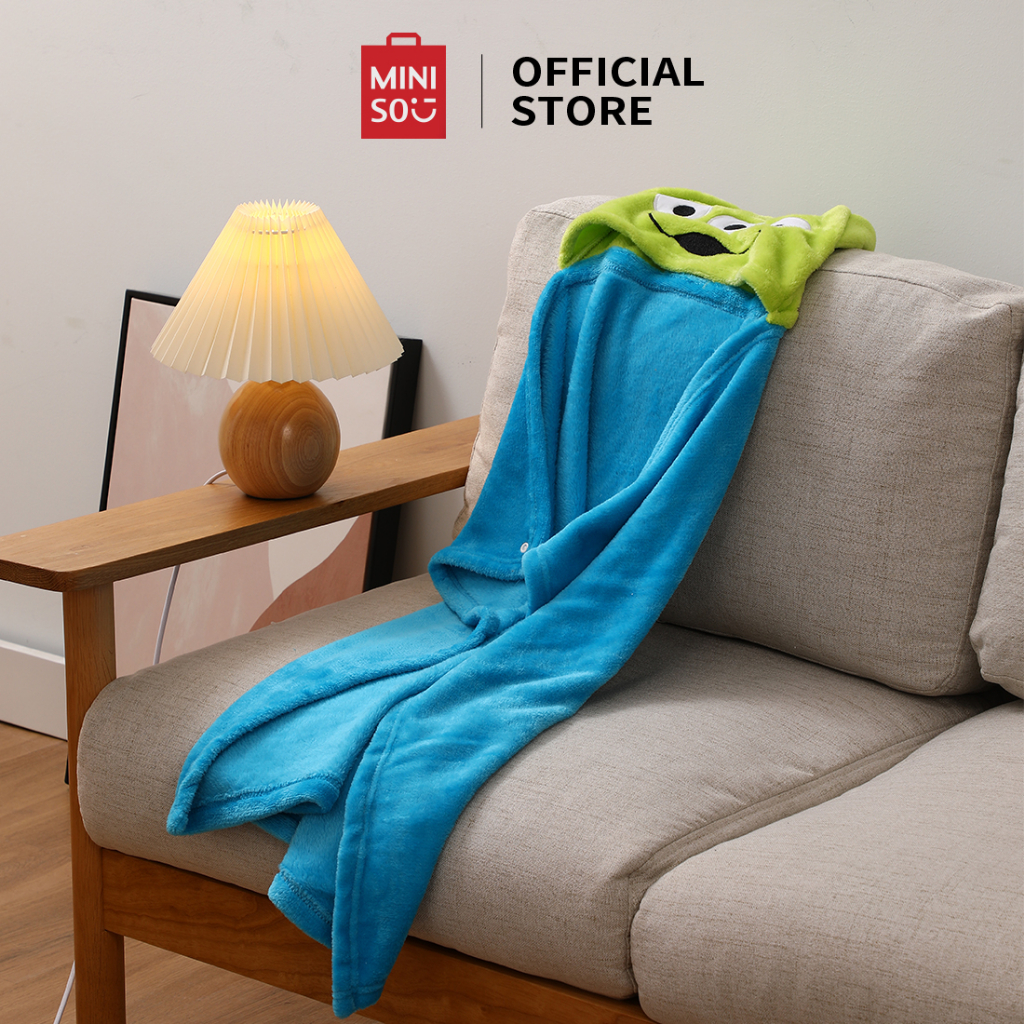 MINISO Selimut Dengan Topi Lotso Blanket with Hat Toy Story Collection Alien James Sullivan Kain Lembut Penyerapan Air Cepat 100*80cm-3