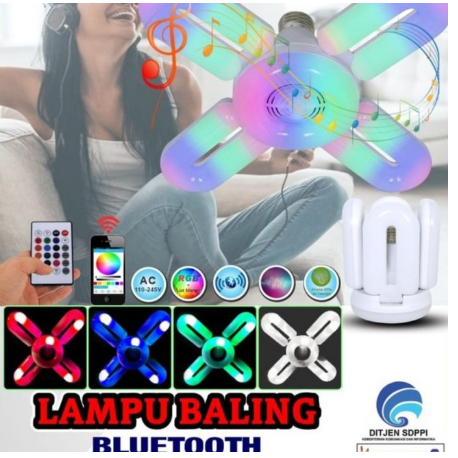 Lampu Baling Bluetooth Remote Lampu LED Lipat Bluetooth Musik Mitsuyama