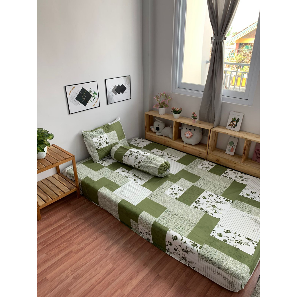 SPREI SIZE 200X200 TINGGI 30 SUDUT KARET (2 BANTAL+2GULING)