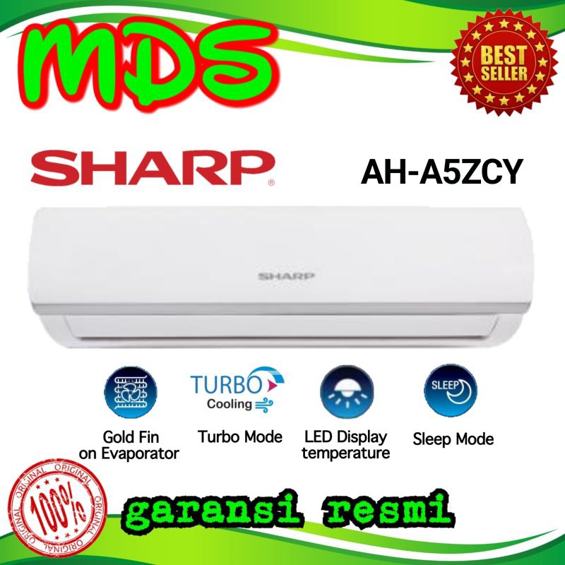 AC SHARP AH - A 5 ZCY AC 1/2 PK LOW WATT HARGA AH - A 5 ZCY UNIT ONLY