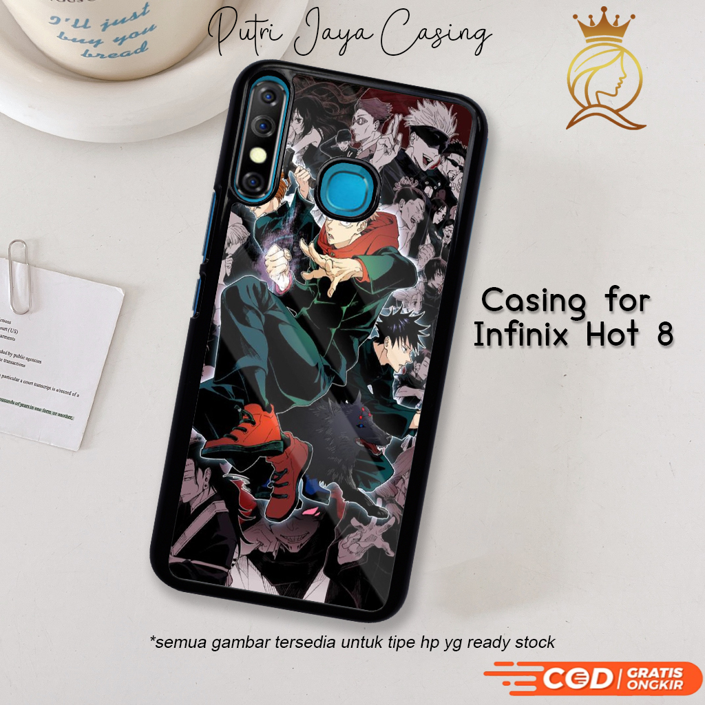 Case Hp Infinix Hot 8 Casing Infinix Hot 8 Motif ANIMEJJTSU Casing Terbaru Case Karakter Lucu Keren 