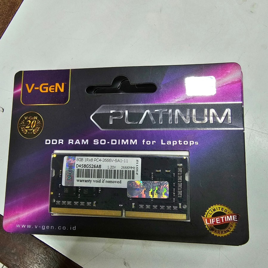 SODIM DDR4 8GB PC 2666 Vgen Platinum New