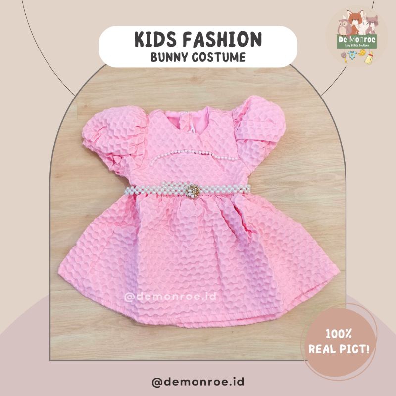 De Monroe Baju Bayi dan Anak Kostum Onesie Dress Gucci Fashion + Sabuk anak perempuan Cewek Cantik