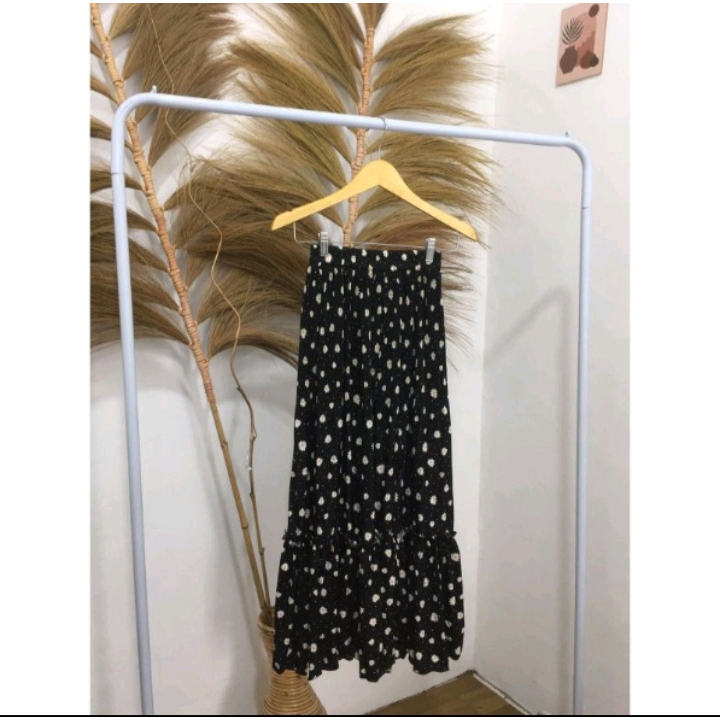 GS- ROK PLISKET SUSUN MOTIF DAISY BINTIK/ROK PLISKET TUTU/ROK PLISKET TINGKAT/ROK PLISKET MUSLIM PANJANG/MAXY SKIRT