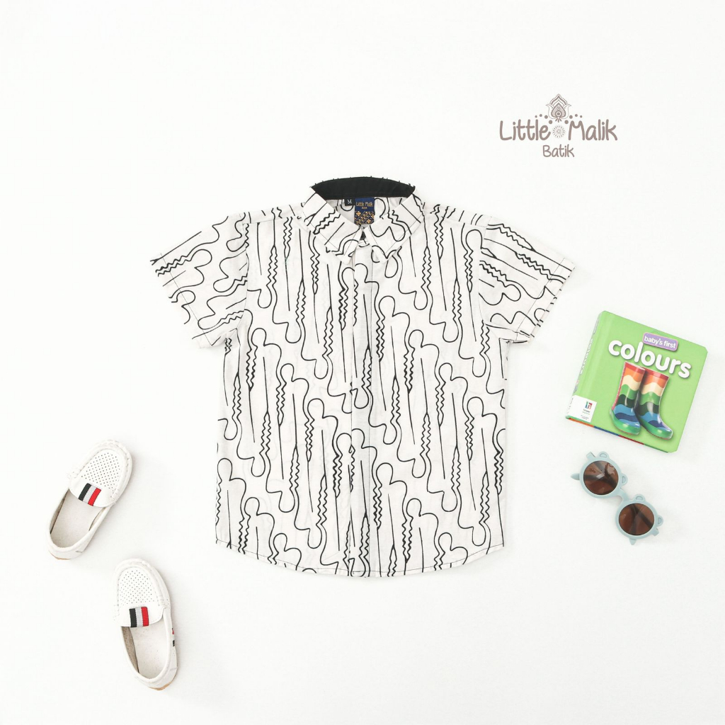 Kemeja Batik Couple Anak &amp; Ayah Lengan Panjang  By Little Malik Batik, Cap Solo