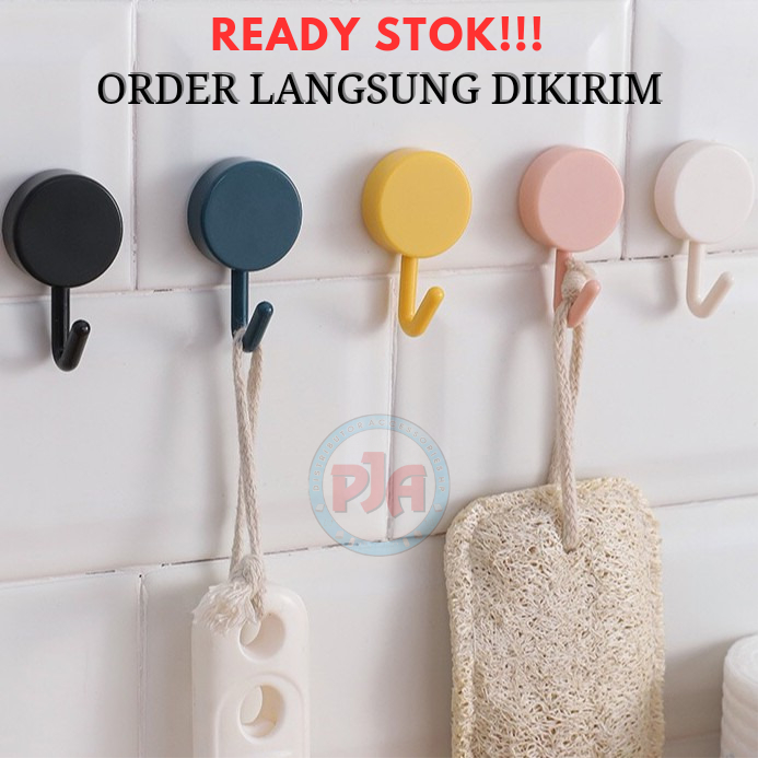 Gantungan HOOK Tempel Hanger Baju Warna Warni Wall Hook Serbaguna Multifungsi Murah Pandawajayaacc